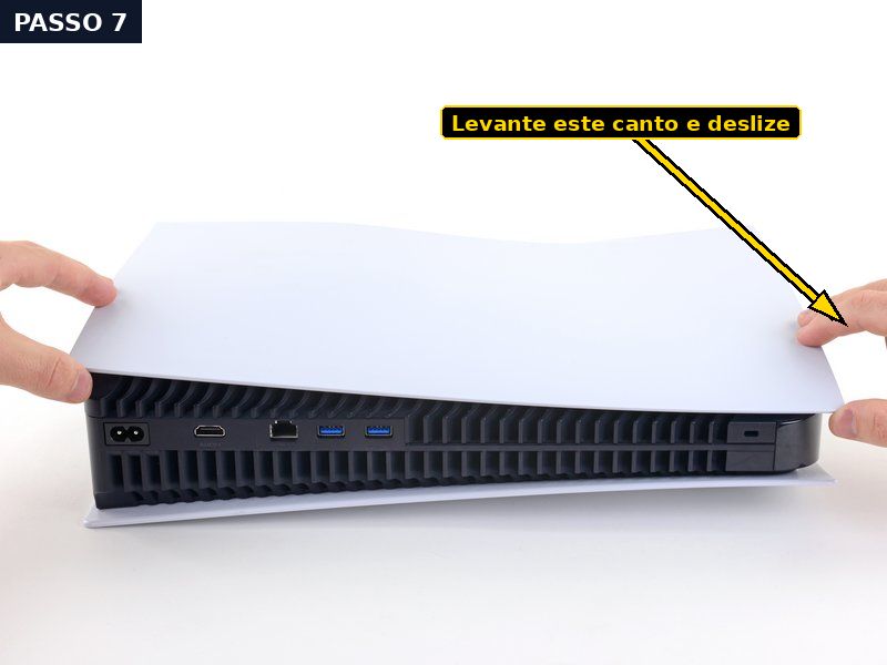 Passo 7: Solte a tampa direita