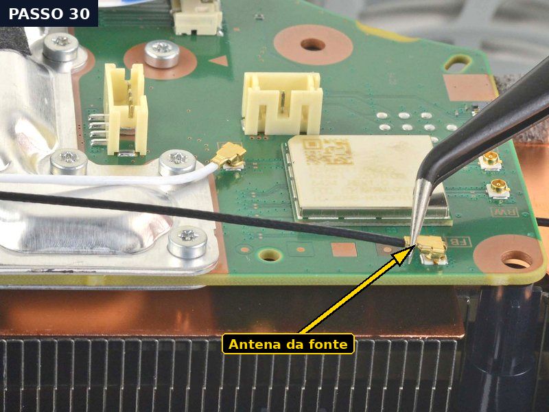 Passo 30: Antenas da fonte